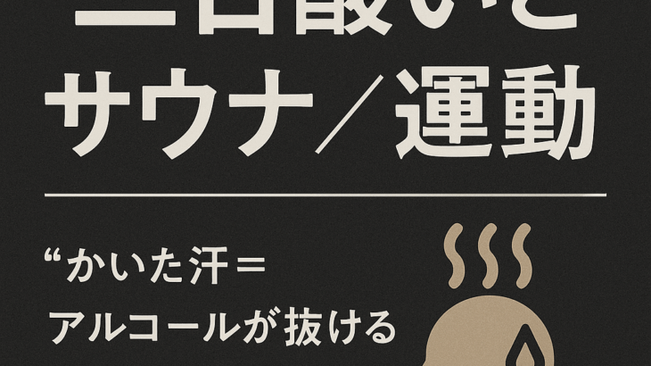 二日酔いとサウナ・運動の関係